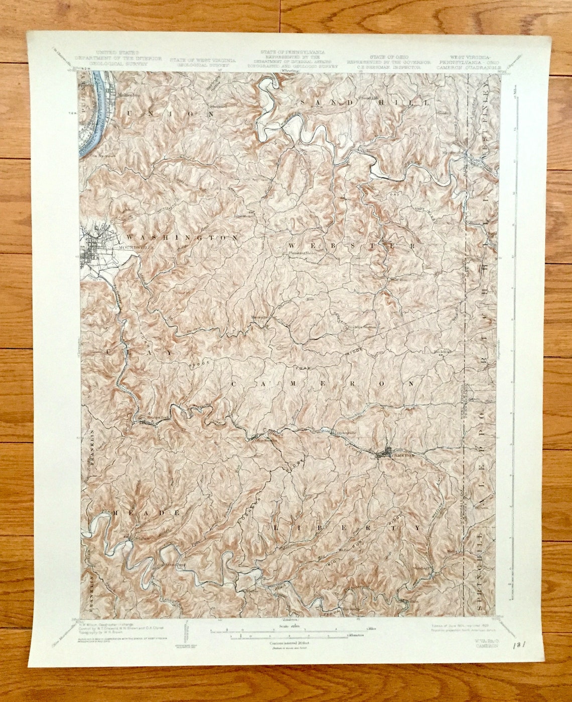 Antique Cameron West Virginia 1904 US Geological Survey Etsy