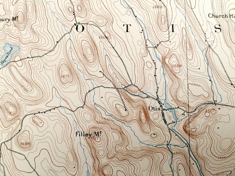 Antique Sandisfield Massachusetts 1897 US Geological Survey Etsy
