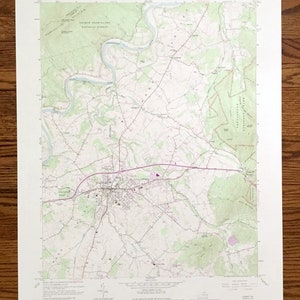 Antique Luray, Virginia 1965 Mapa topográfico do US Geological Survey - Page County, Parque Nacional de Shenandoah, George Washington, Big Spring VA