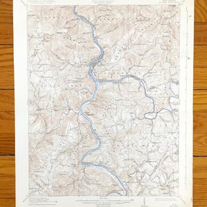 Antike Hinton, West Virginia 1914 US Geologische Untersuchung topographische Karte - New River, Pipestem, Mercer, Summers, Monroe, Ralev County, WV