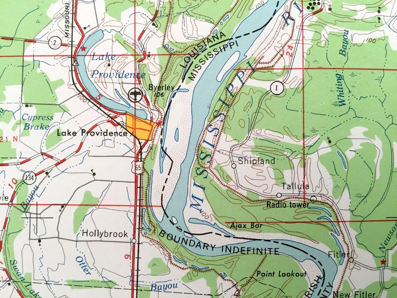 Antique Jackson Mississippi 1962 US Geological Survey Etsy