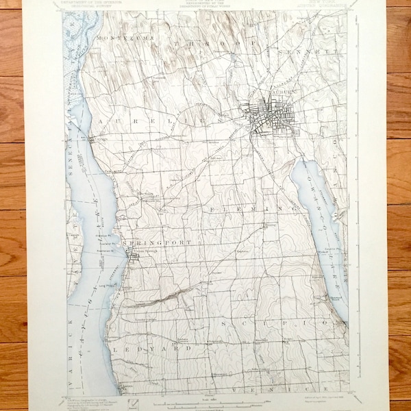 Map of Auburn Ny Etsy