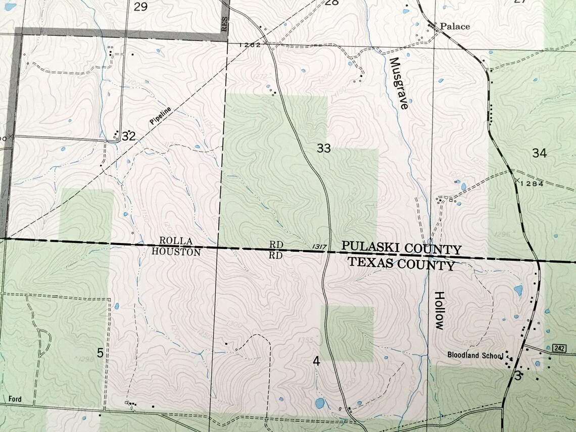 Antique Roby Missouri 1954 US Geological Survey Topographic Etsy