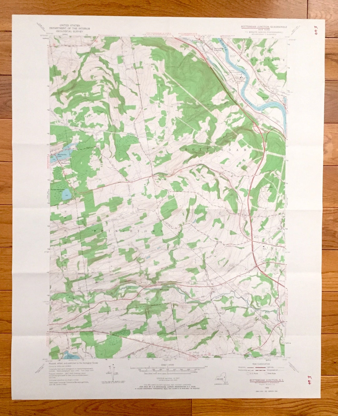 Antique Rotterdam Junction, New York 1954 US Geological Survey