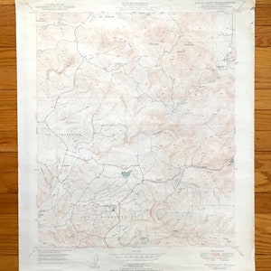 Antyczna mapa topograficzna Rancho Santa Fe, Kalifornia z 1949 r., US Geological Survey – hrabstwo San Diego, San Dieguito, Los Encenitos, Harmony Grove