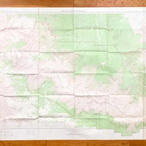 Antique Grand Canyon, Arizona 1962 US Geological Survey Topographic Map – Kaibab National Forest, Navajo, Mohave, Colorado River Coconino shops AZ