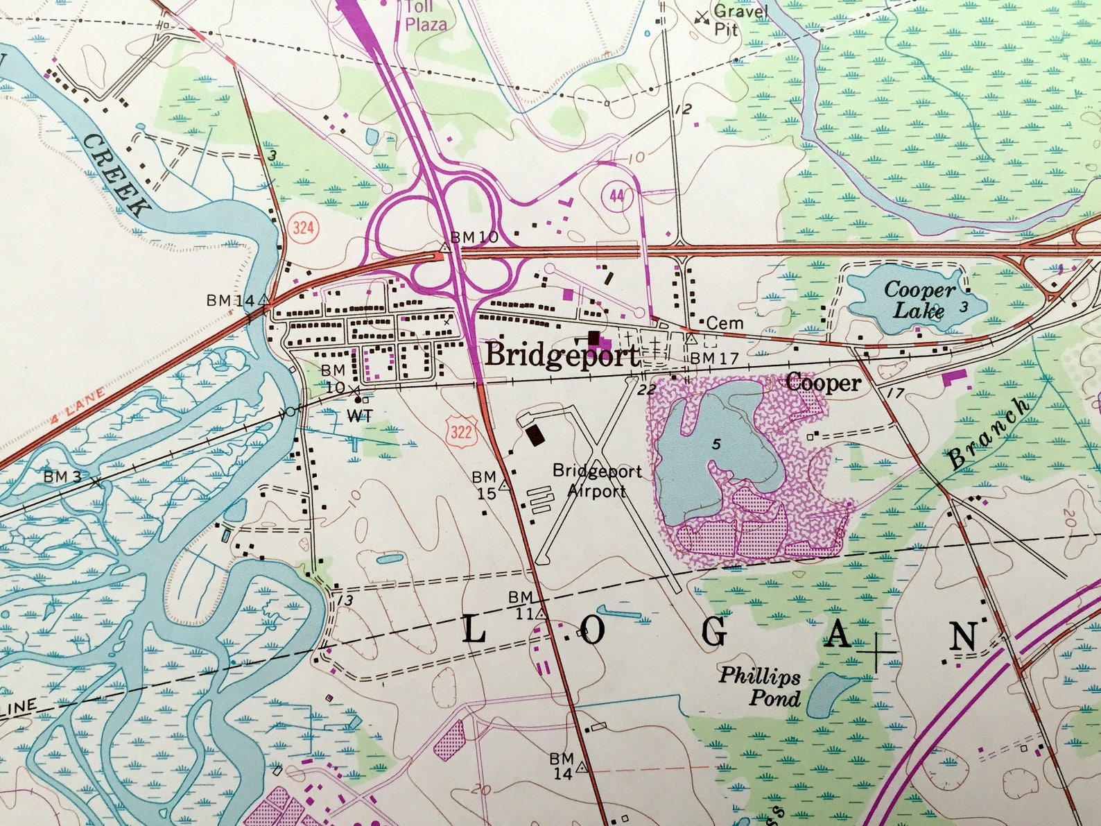 Antique Bridgeport New Jersey & Chester Pennsylvania 1967 US Etsy