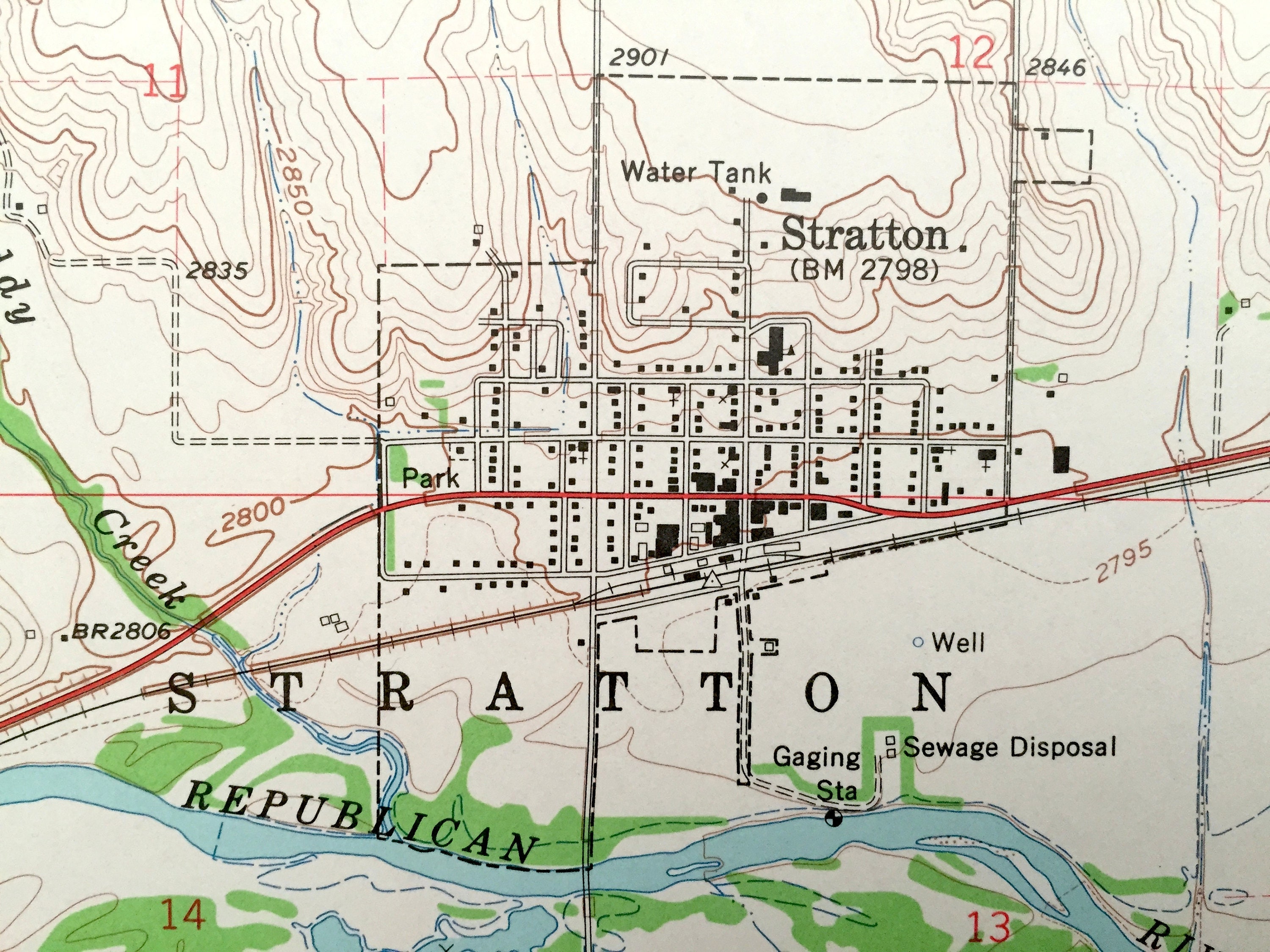 Antique Stratton Nebraska 1962 US Geological Survey Etsy UK