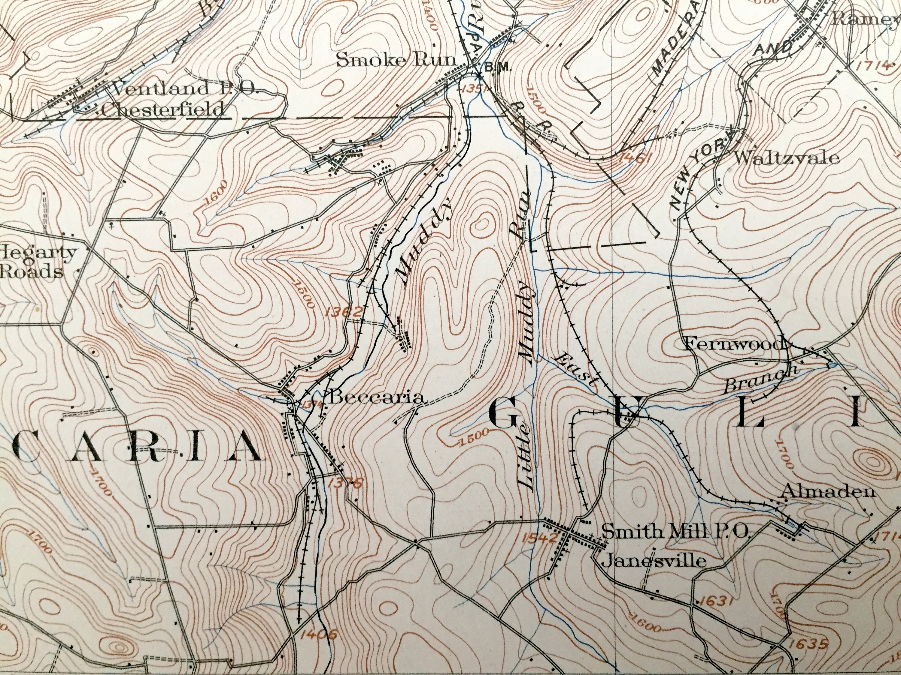 Antique Houtzdale Pennsylvania 1905 US Geological Survey Etsy