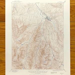 Antike Aspen, Colorado 1893 US Geologische Dienst Topographische Karte - Pitkin Gunnison County Snowmass Woody White River Ashcroft Ski Resort CO
