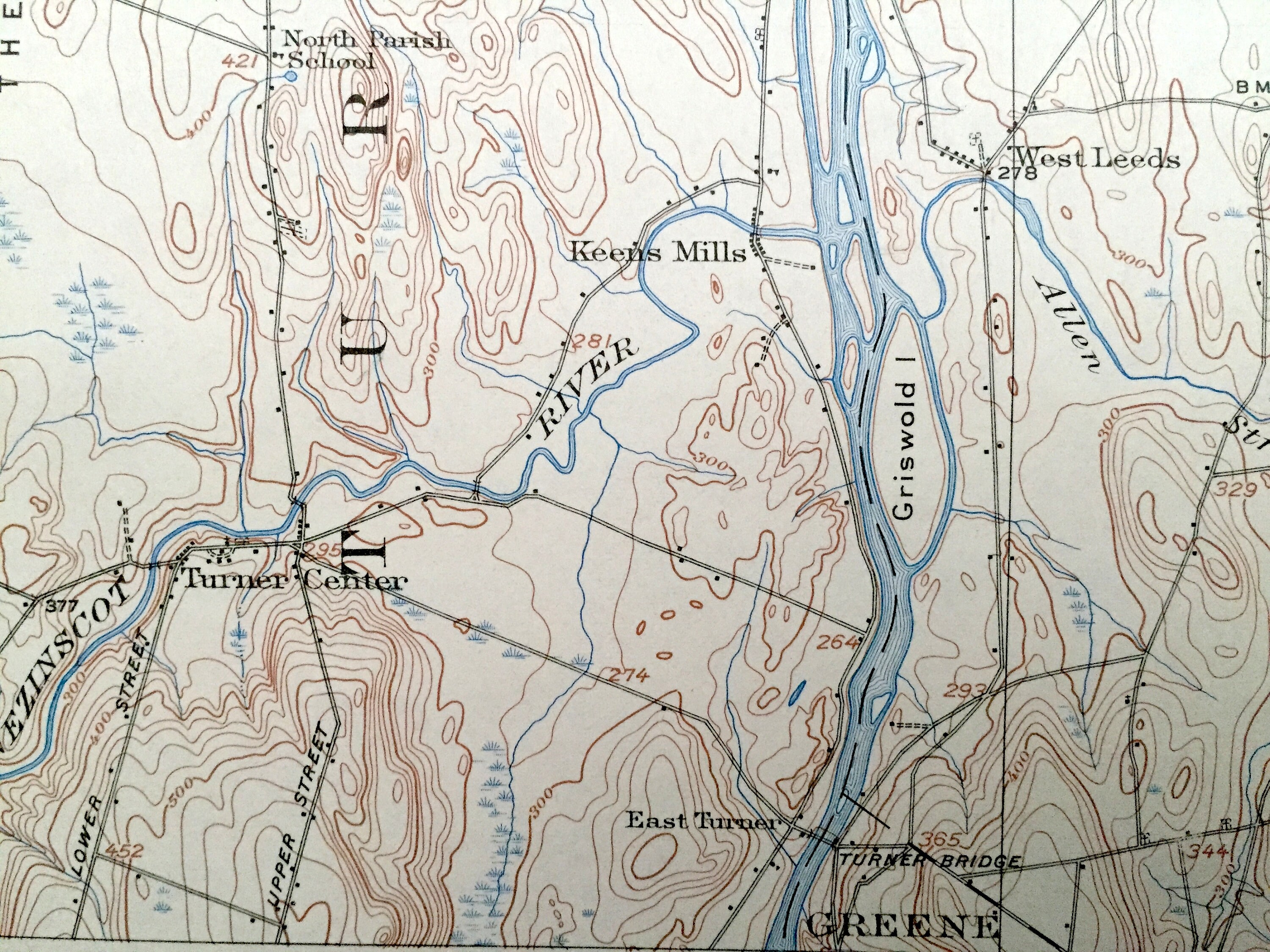 Antique Livermore Falls Maine 1910 US Geological Survey Etsy