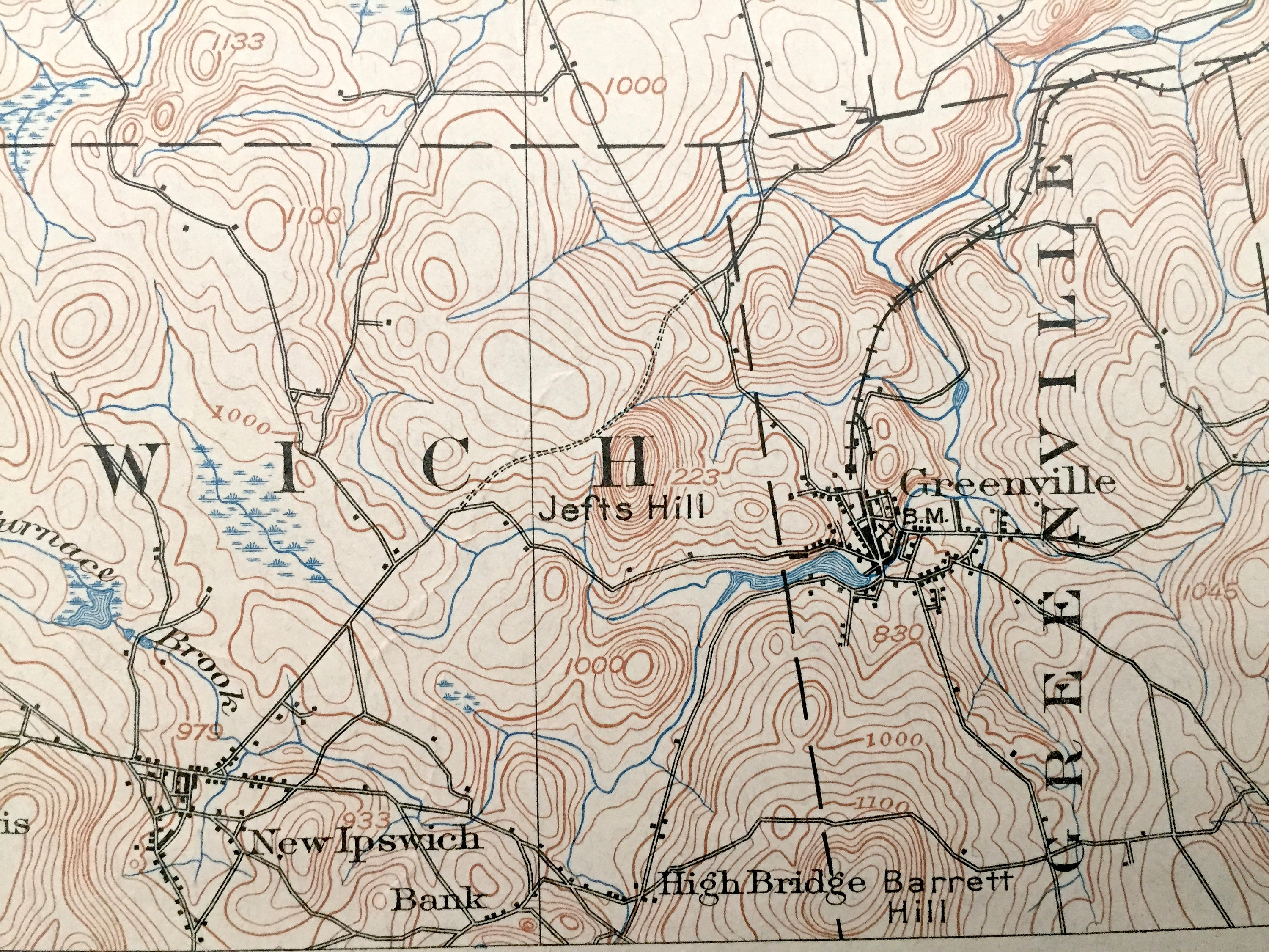 Antique Peterborough New Hampshire 1900 US Geological Survey Etsy