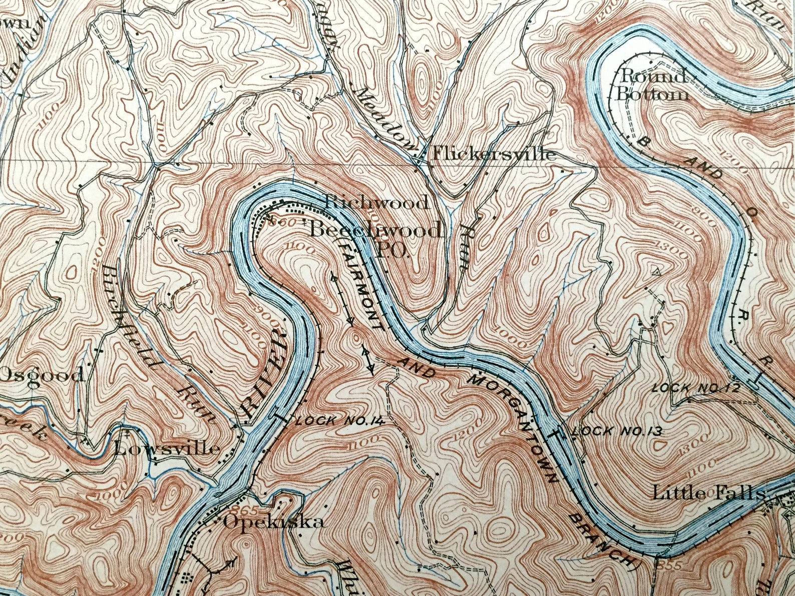 Antique Blacksville West Virginia 1904 US Geological Survey Etsy