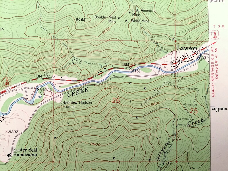 Antique Empire Colorado 1958 US Geological Survey Topographic Etsy