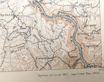 額装品　西洋古地図　1664年　J.ブラウ　ウェールズ・モンゴメリー州 il_340x270.2292307121_l583.jpg