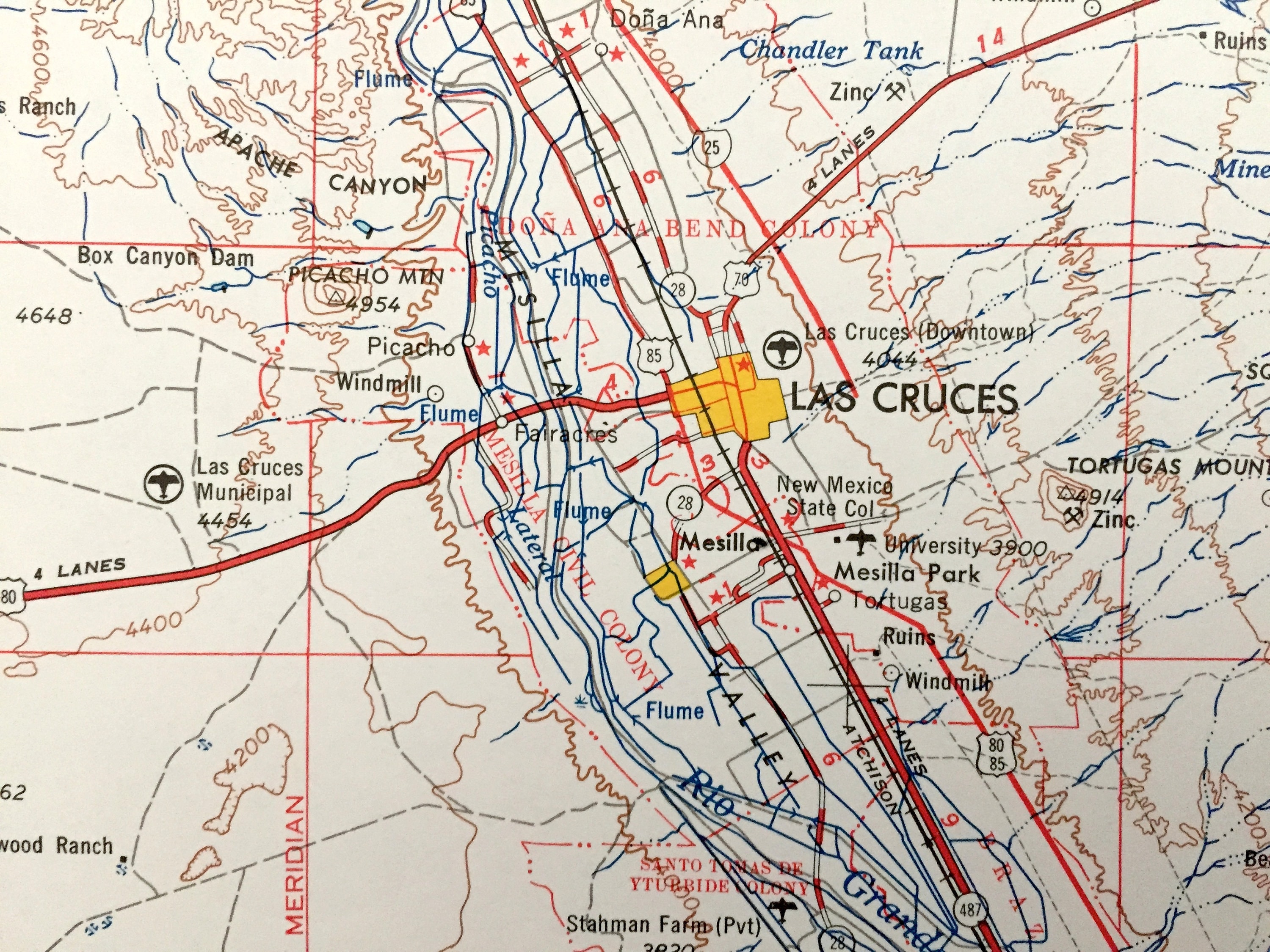 Mapa Las Cruces 