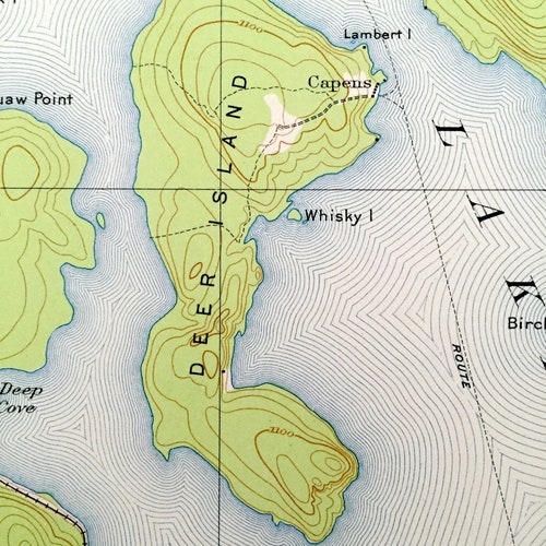 Antique Moosehead Lake, Maine shops 1920 US Geological Survey Topographic Map – Greenville, Big Squaw Mountain, Lily Bay, Somerset, Piscataquis ME