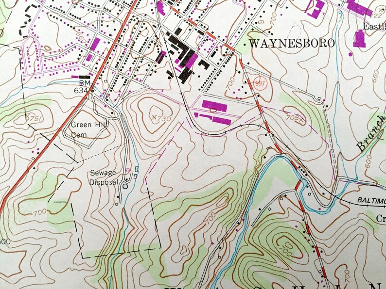 Antique Smithsburg Maryland & Washington Pennsylvania 1953 Etsy