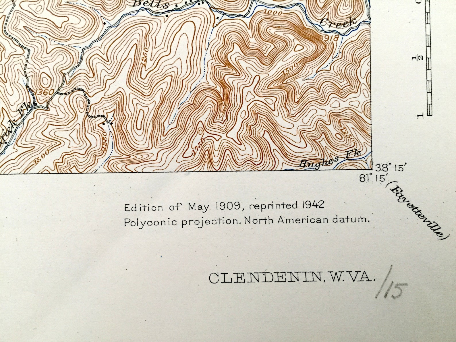 Antique Clendenin West Virginia 1909 US Geological Survey Etsy