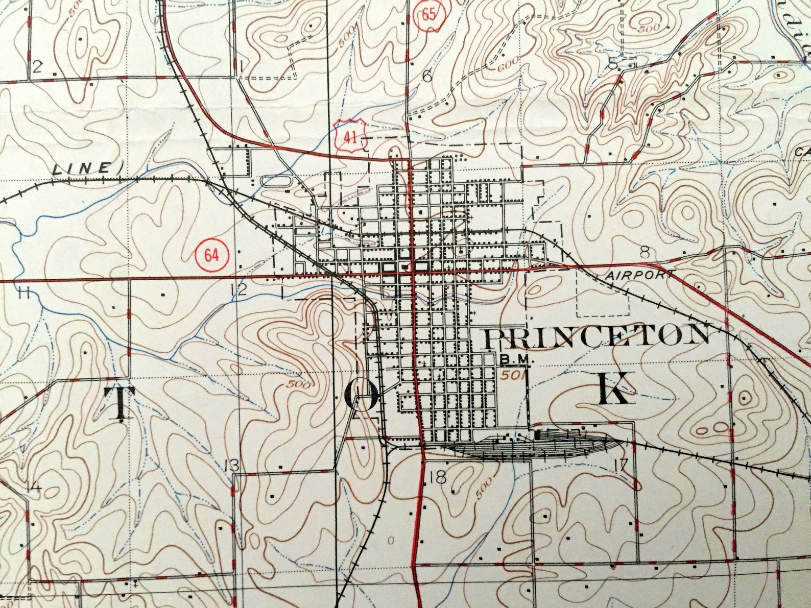 Antique Princeton Indiana 1901 US Geological Survey Etsy