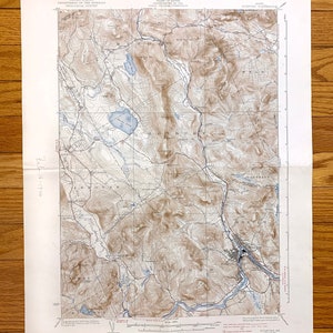 Antike Rumford, Maine 1930 US Geologische Übersicht Topographische Karte - Mexiko, Ridlonville, Virginia, Roxbury, Byron, Oxford, Franklin County ME