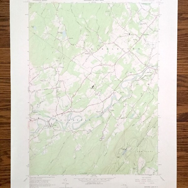 Ulster Ny Map Etsy