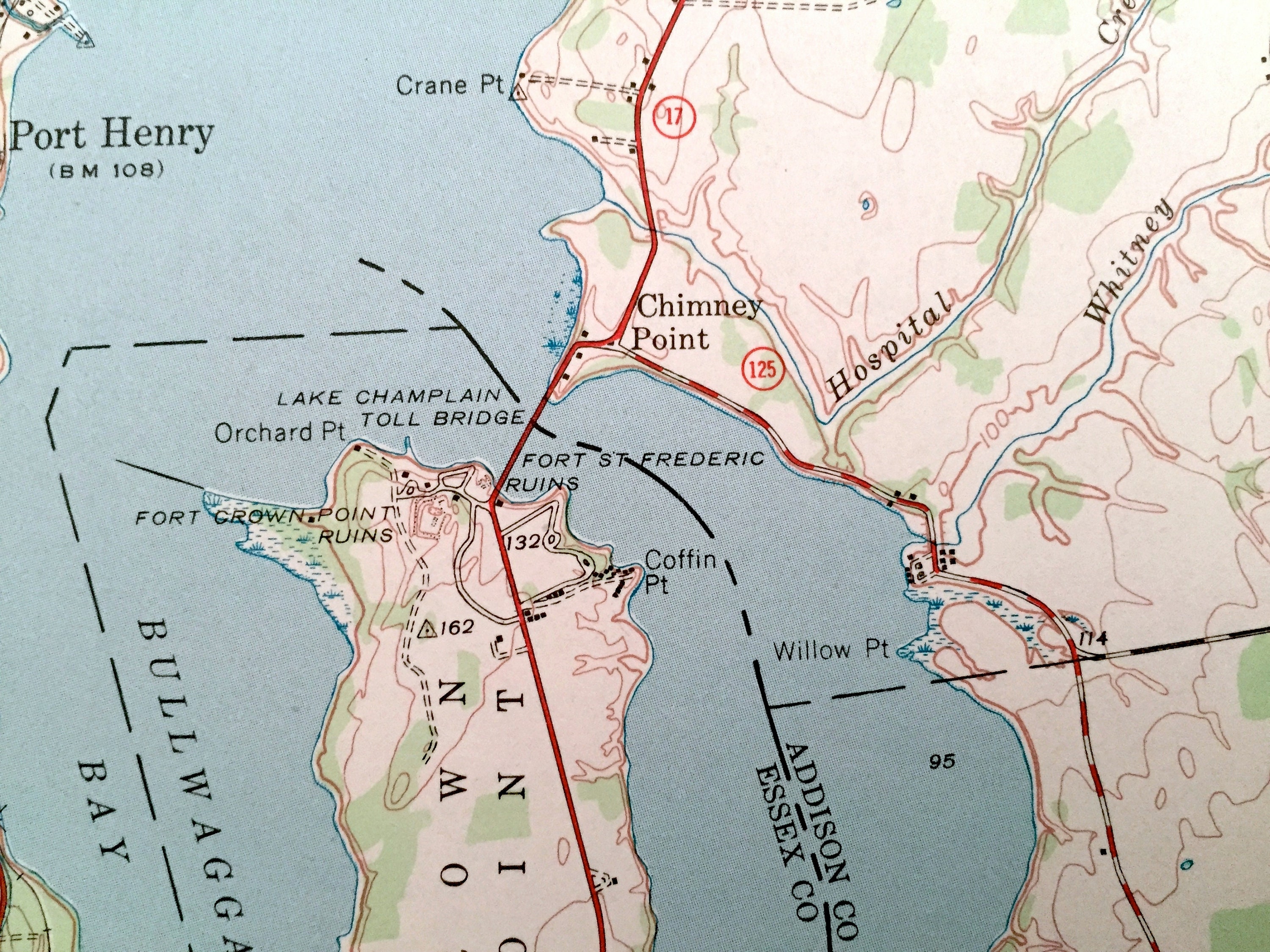 Antique Port Henry New York 1945 US Geological Survey Etsy