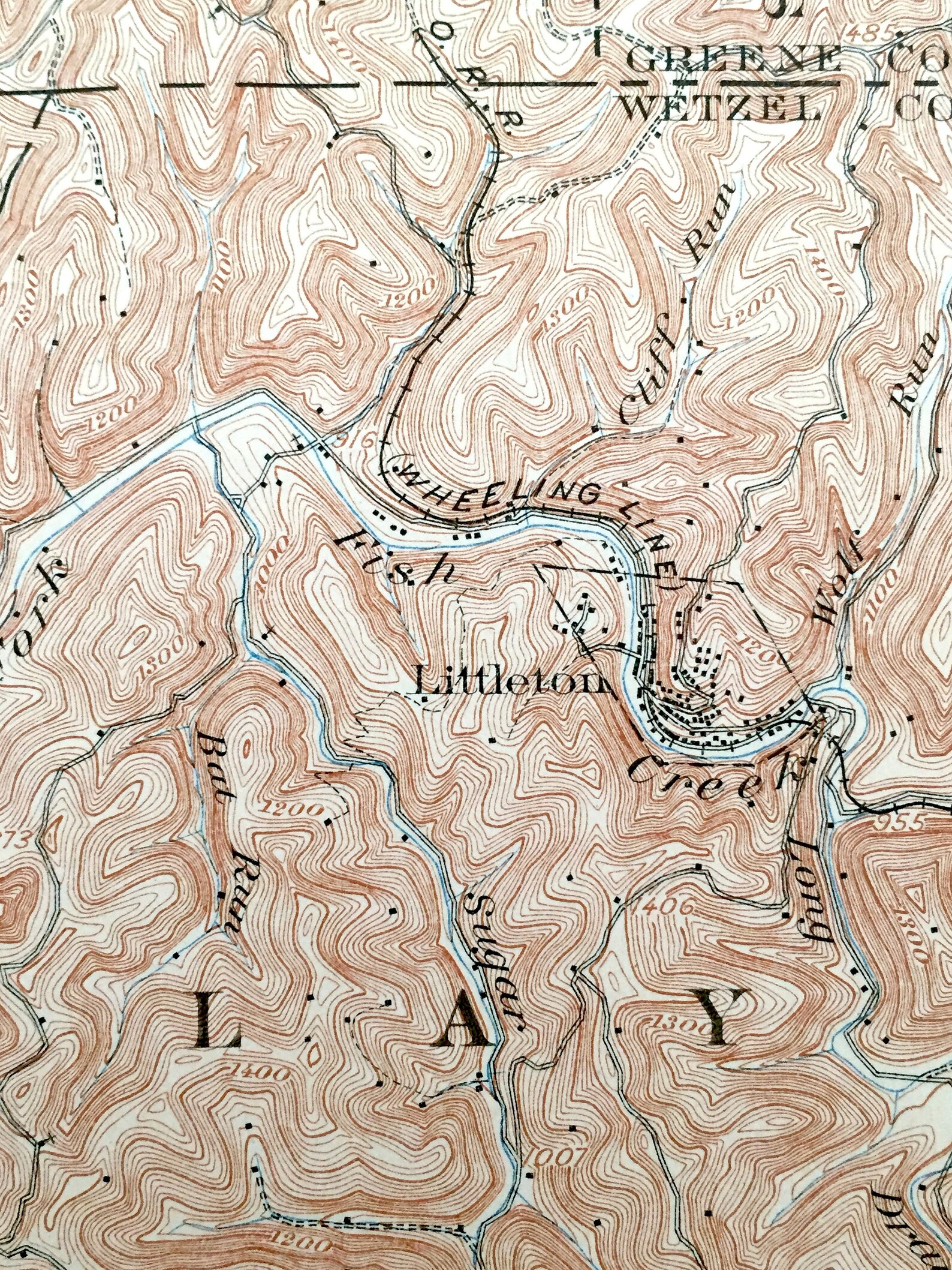 Antique Littleton West Virginia 1905 US Geological Survey Etsy