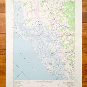 Antique Canton, New Jersey 1948 US Geological Survey Topographic Map – Salem, Cumberland County, Greenwich, NJ, Delaware Bay, Coast, Beach