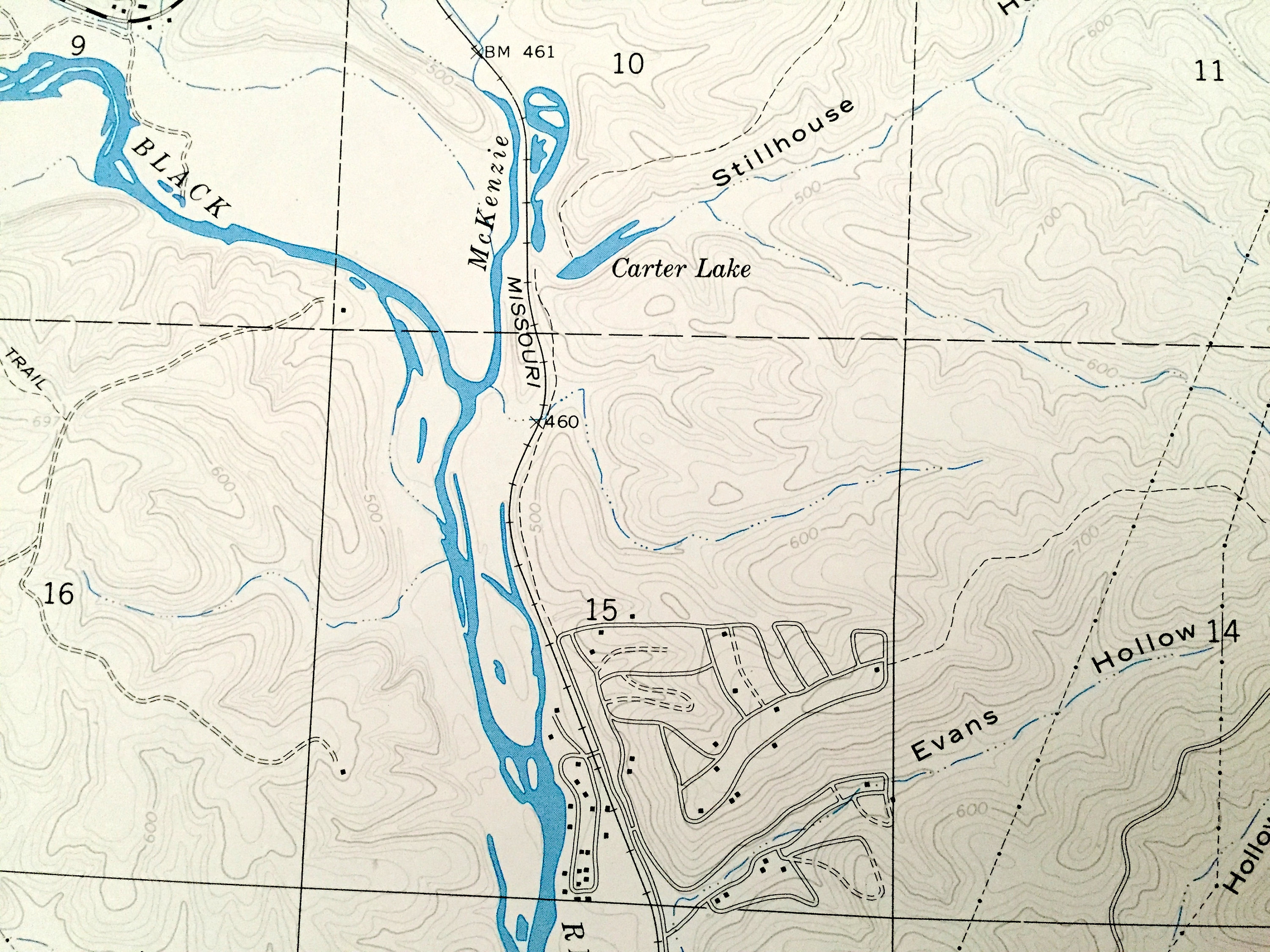 Antique Mill Spring, Missouri 1968 US Geological Survey Topographic Map ...