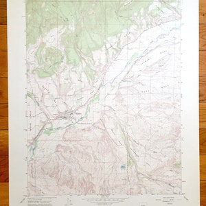 Antike Hotchkiss, Colorado 1965 US Geological Survey topographische Karte - Delta County, Coburn, Barrow Mesa, Fire Mountain, Gunnison River CO