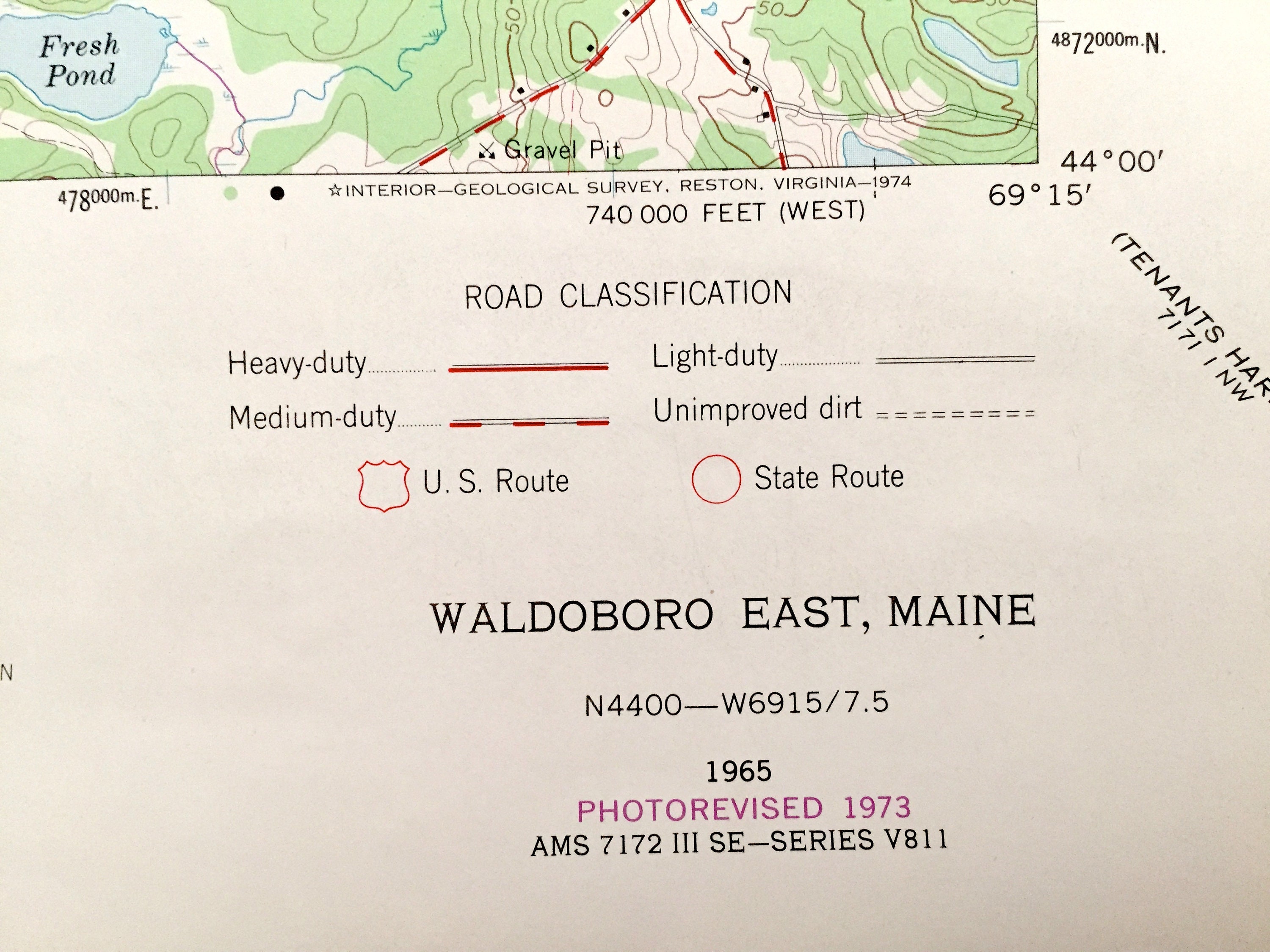 Antique Waldoboro Maine 1965 US Geological Survey Topographic Etsy