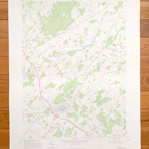 Ancienne carte topographique Goshen, New York, 1957 US Geological Survey - comté d'Orange, Wallkill, Montgomery, Hamptonburgh, Blooming Grove, New York