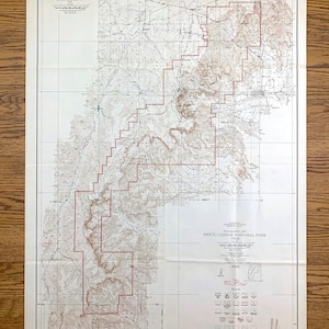 Antiker Bryce Canyon National Park, Utah 1939 US Geologische Übersicht Topographische Karte - Garfield, Kane County, Wendekreis, Dixie National Forest UT