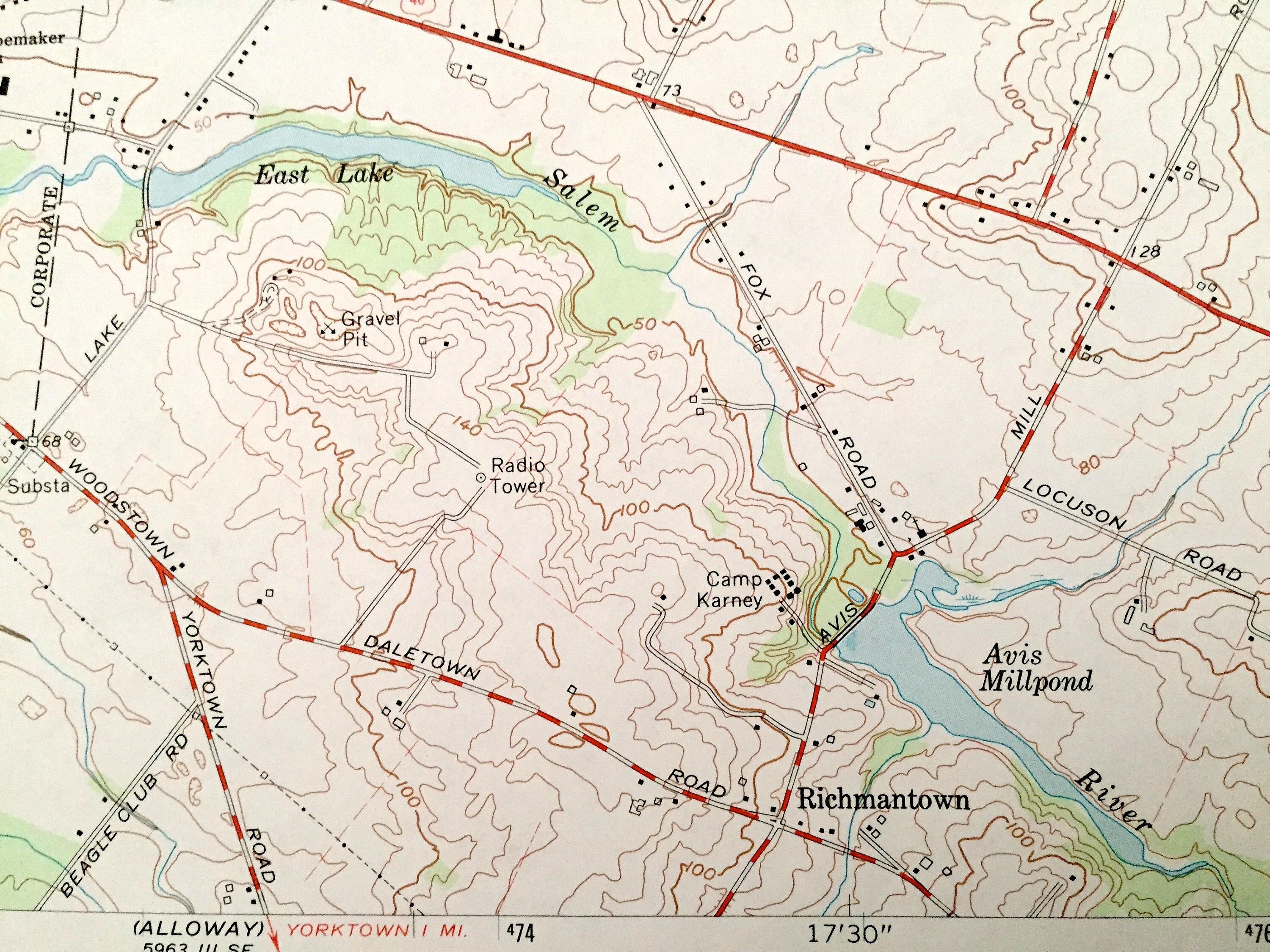 Antique Woodstown New Jersey 1967 US Geological Survey Etsy