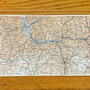 Antike 1911 Lahr, Deutschland-Karte von Baedekers Wanderführer Atlas – Baden-Württemberg, Elzach, Schramberg, Haslach, Zell, Hausach, Wolfach, Hornberg