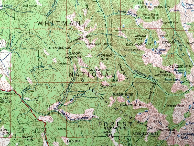 Antique Grangeville Idaho 1955 US Geological Survey Etsy