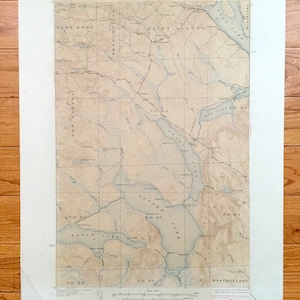 Antique Square Lake, Maine 1931 Mapa topográfico del Servicio Geológico de los Estados Unidos – Fort Kent, Frenchville, Saint Agatha, New Canada, Eagle, Aroostook ME