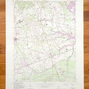 Antike Marlboro, New Jersey 1954 US Geological Survey topographische Karte - Ozean, Monmouth County, Holmdel, Middletown, Freehold, Howell, NJ
