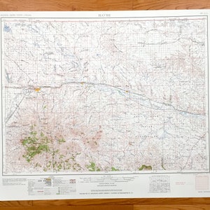 Antique Havre, Montana 1958 ons geologisch onderzoek topografische kaart-Chinook, Harlem, Fresno, Lohman, Wagner, Bearpaw Mountains, Fort Belknap