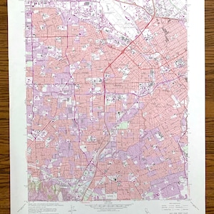 Antique San Jose (Kalifornien) 1961 Landkarte des US Geological Survey – Campbell, Saratoga, Burbank, Santa Clara County, Willow Glen, CA