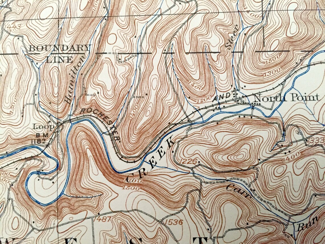 Antique Smicksburg Pennsylvania 1909 US Geological Survey Etsy