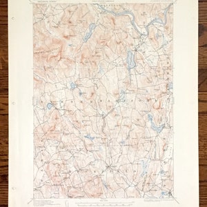 Antiker Buckfield, Maine 1911 US 1911, Peru, Kanton, Livermore, Sumner Hartford Turner Paris Oxford County, ME