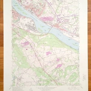 Mapa topográfico del Servicio Geológico de Estados Unidos de 1963 de Antique Steelton, Pensilvania: condado de Dauphin, condado de York, New Cumberland, Harrisburg y Highspire