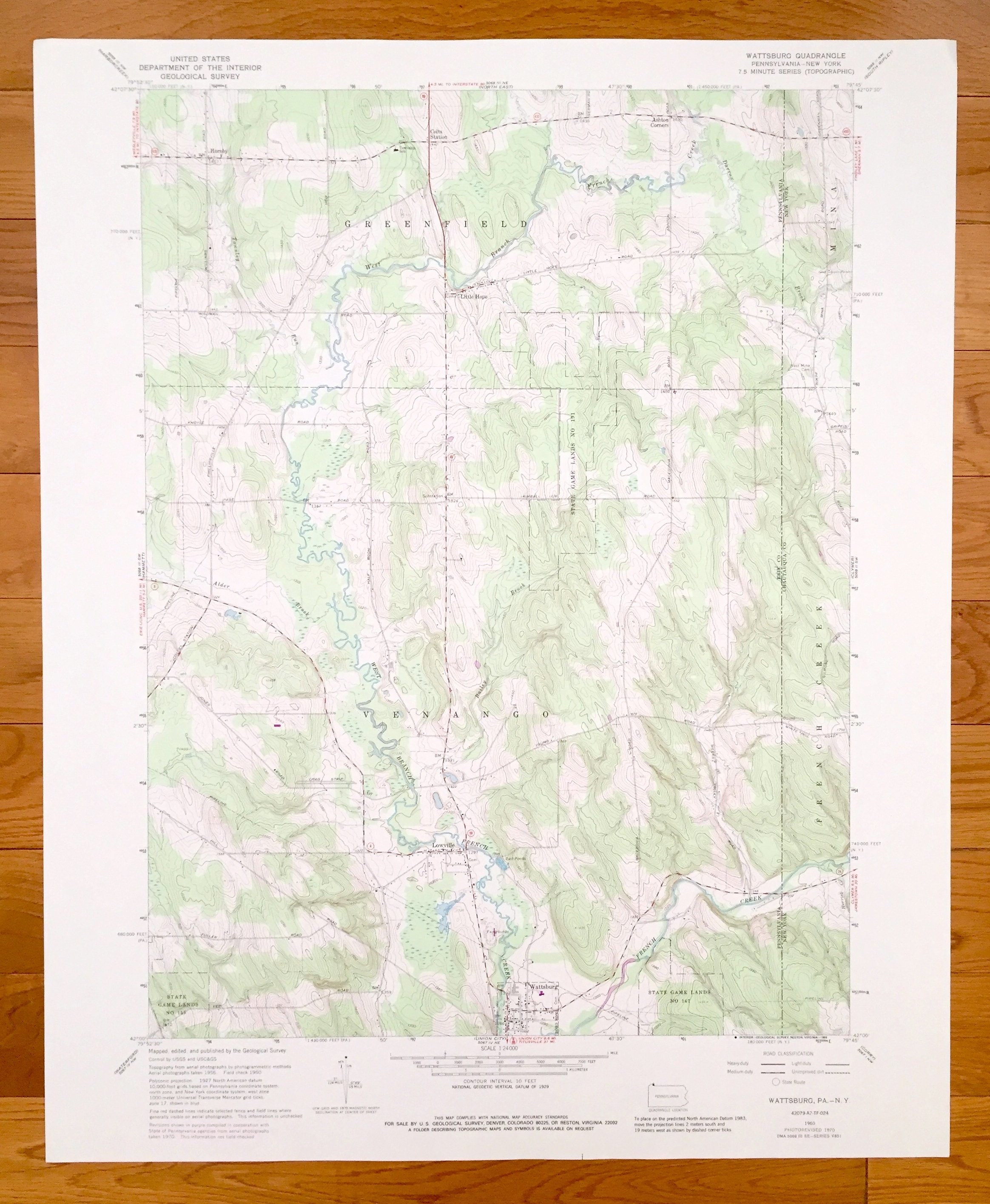 Carte du comté de Chautauqua 1829, carte du comté de Chautauqua vintage