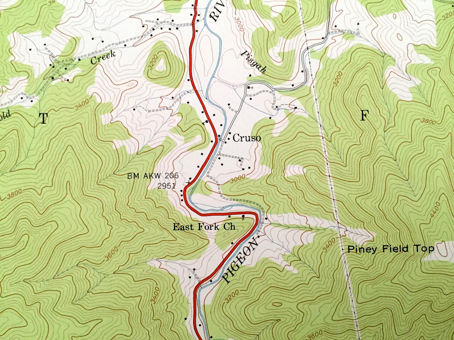 Antique Cruso North Carolina 1941 US Geological Survey Etsy