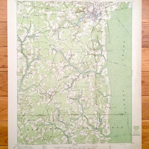 Antike Suffolk, Virginia 1919 US Geologische Dienst Topographische Karte - Nansemond County, Great Dismal Swamp, Lummis, Leesville, Whaleyville