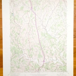 Antike Amity, Pennsylvania 1954 US Geological Survey Topographische Karte – Washington, Greene County, Morris, Amwell, West Bethlehem, PA