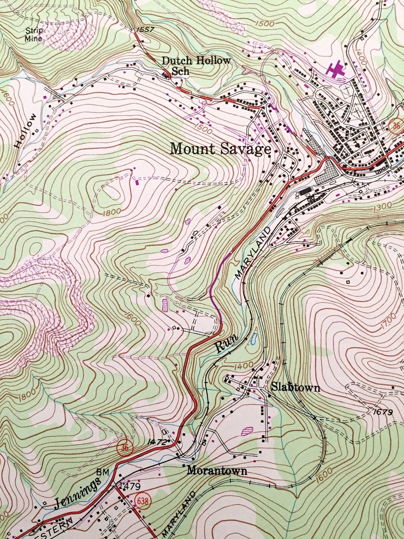 Antique Frostburg Maryland 1949 US Geological Survey Etsy