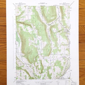 Antike Bristol Springs, New York 1942 US Geologische Untersuchung Topographische Karte – Ontario Livingston County, Neapel, Canadice, Richmond, NY